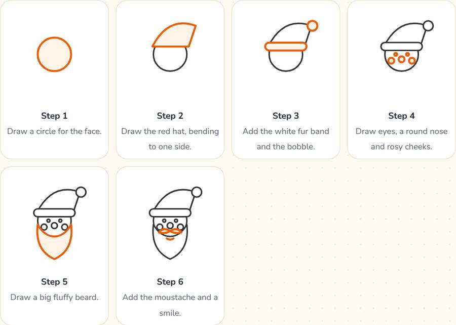 How to Draw Santa Claus · सांता क्लॉज़ — printable preview