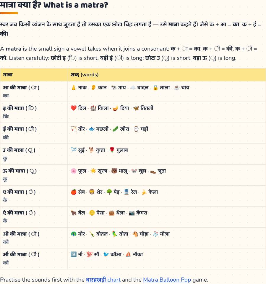 Matra Wale Shabd · Matra wale shabd — printable preview